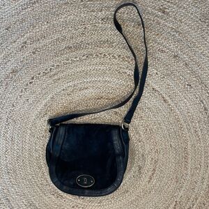Fossil pony hair black crossbody purse
